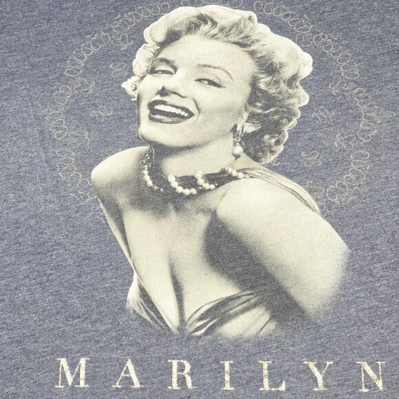 Marilyn Monroe Ladies 3XL Blue Tee Shirt Beautiful Graphics & Sparkly Letters - Picture 4 of 5